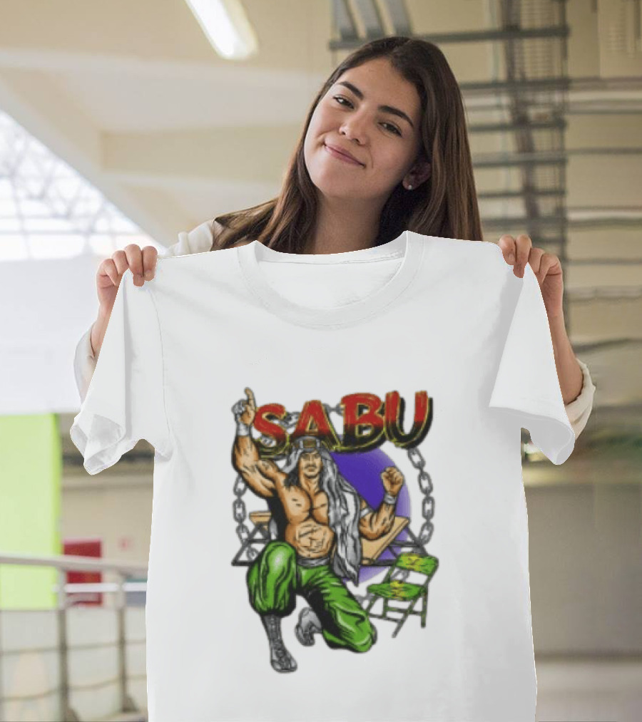 Beyondhumanmerch The Great Sabu Wrestling Character Chains And Table T-Shirt