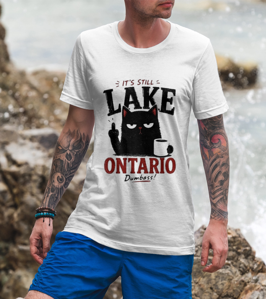 It's Still Lake Ontario Black Cat Dumbass T-Shirt