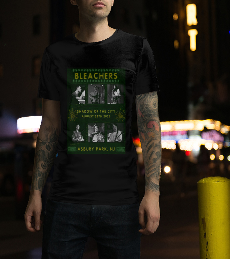 Bleachers Shadow Of The City Asbury Park NJ August 28th 2026 T-Shirt