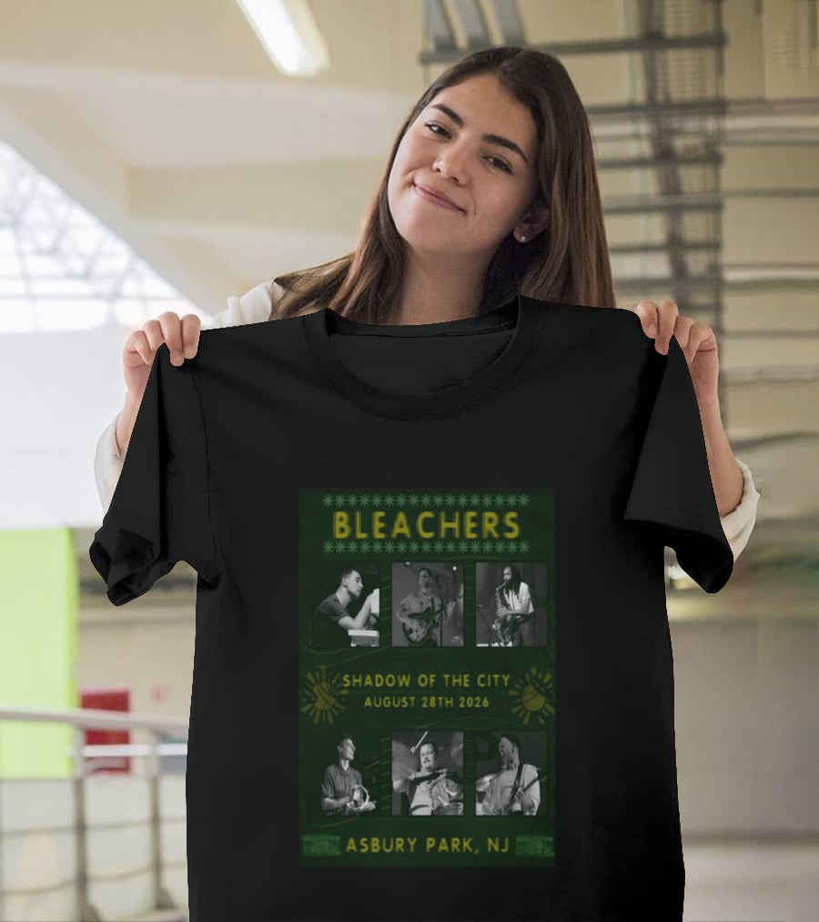Bleachers Shadow Of The City Asbury Park NJ August 28th 2026 T-Shirt