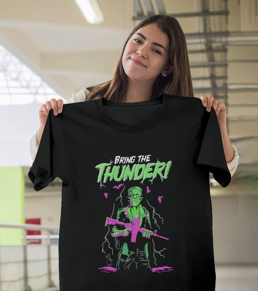 Bring The Thunder Halloween Zombie Soldier With Rifle T-Shirt