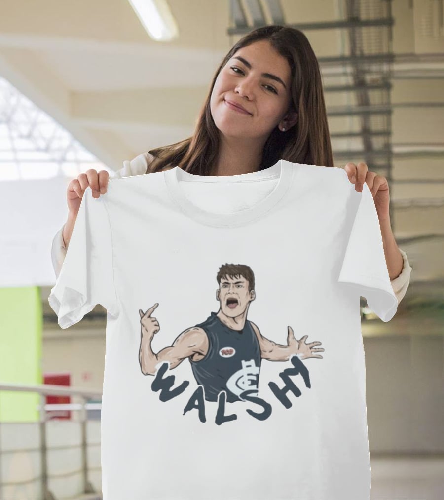 Sam Walsh Walshy Carlton FC Football Player Action Pose T-Shirt