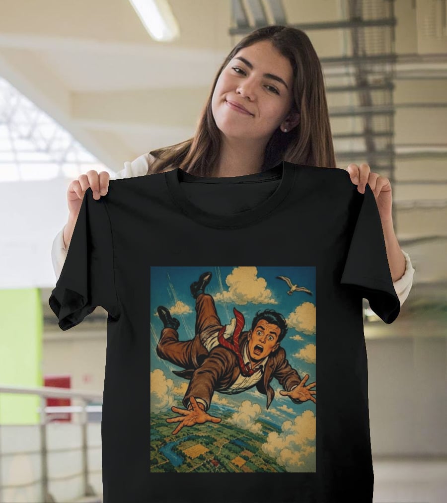 Musicians Of Threads Comic Superhero Falling Sky Adventure T-Shirt
