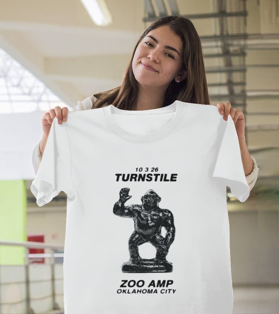 10326 Turnstile Zoo Amp Oklahoma City Gorilla Statue T-Shirt