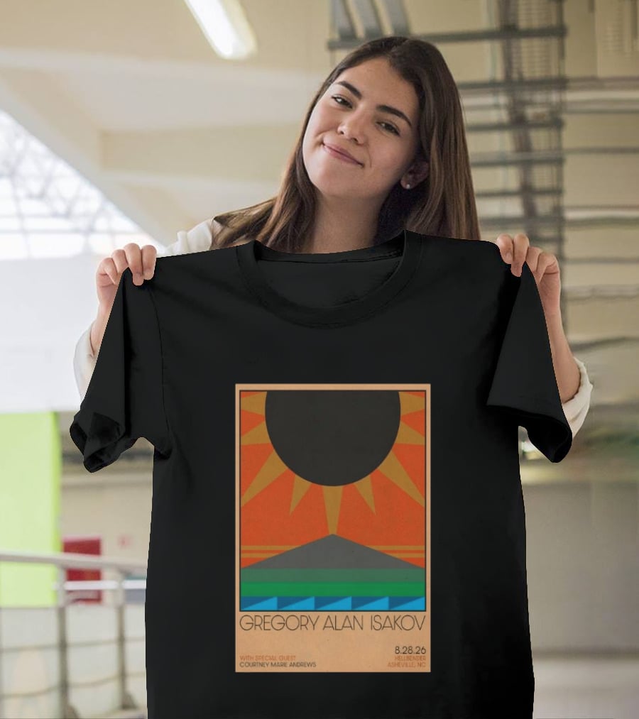 Gregory Alan Isakov 08 28 26 Hellbender Asheville NC Tour With Courtney Marie Andrews T-Shirt