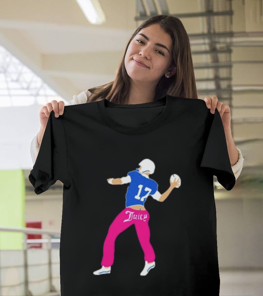 Josh Allen 17 Juicy Football Player Buffalo Bills Fans Retro Series T-Shirt