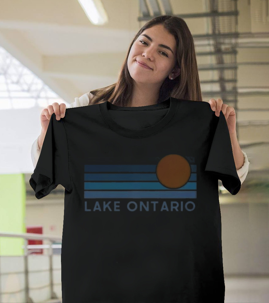 Lake Ontario Sunset Over Great Lakes Horizon T-Shirt