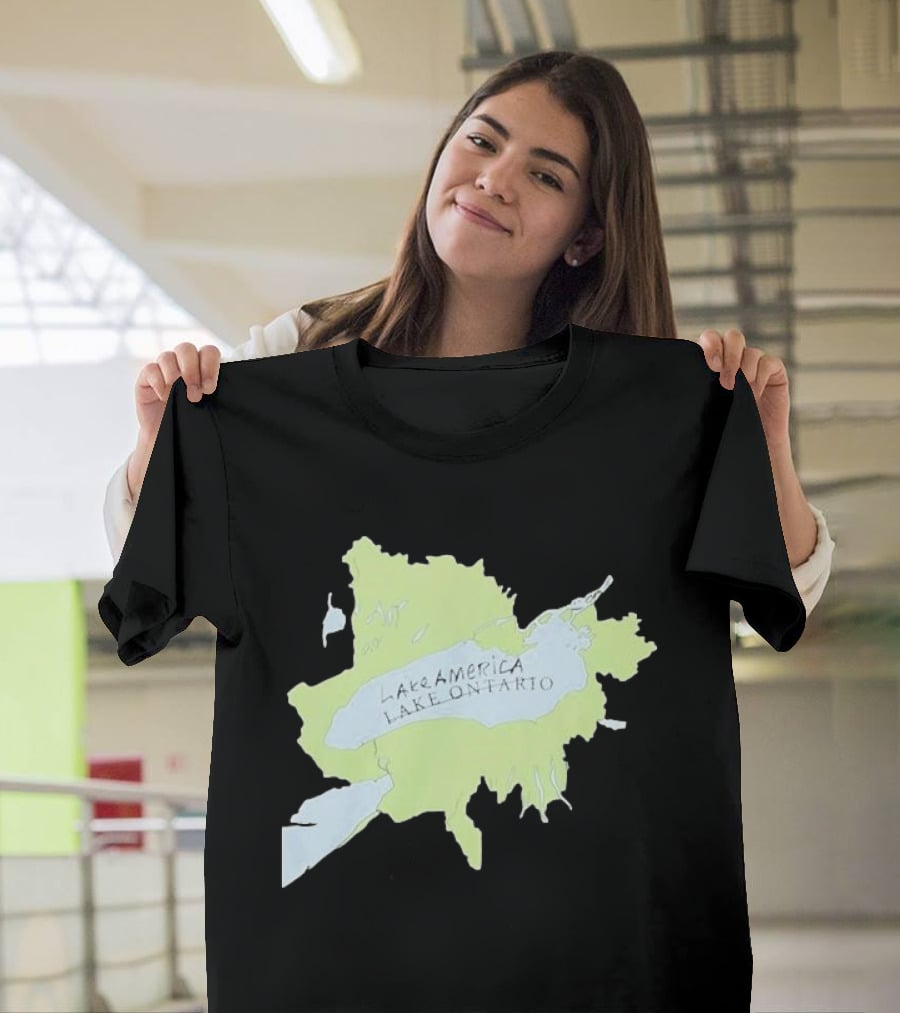 Lake America Lake Ontario Unique Map T-Shirt