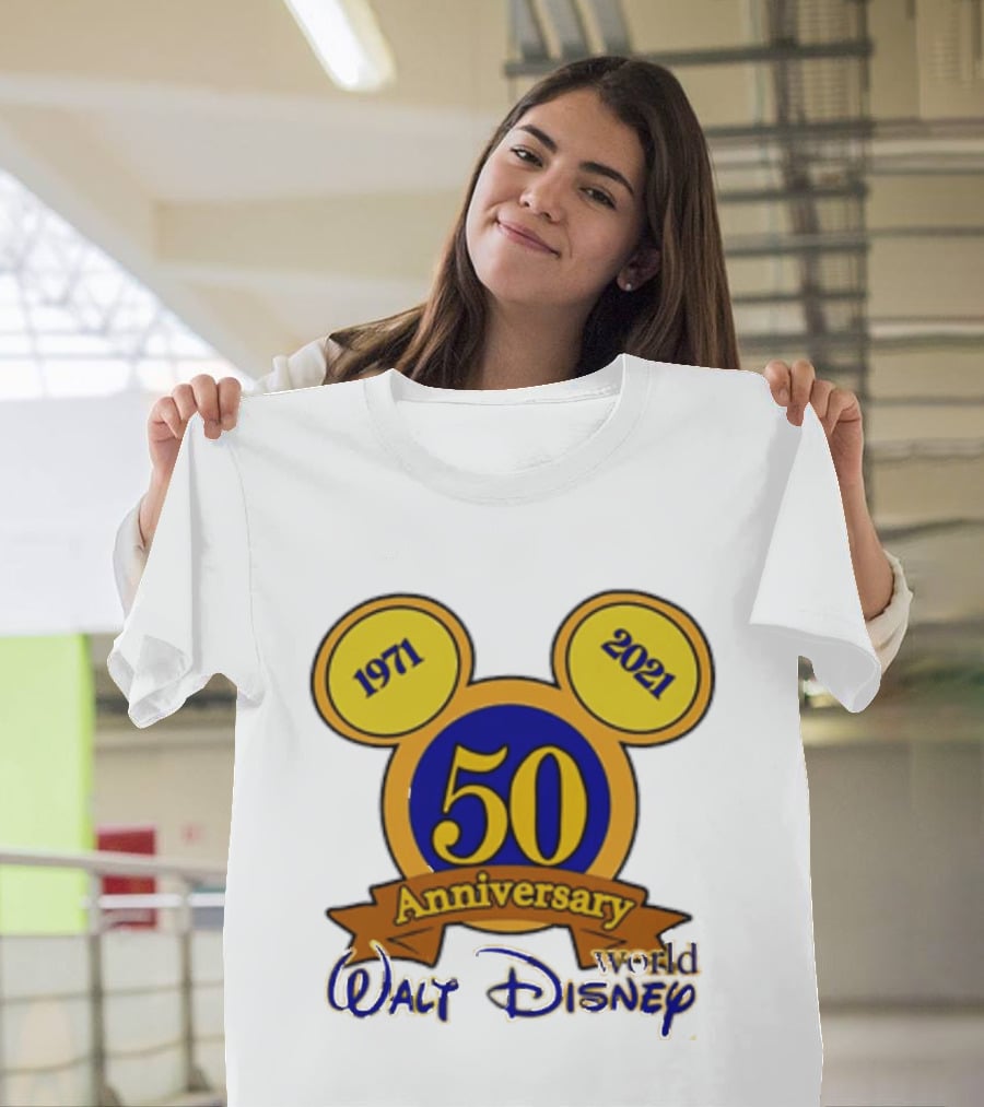 1971 2021 50th Anniversary Walt Disney World Mickey Ears Celebration T-Shirt