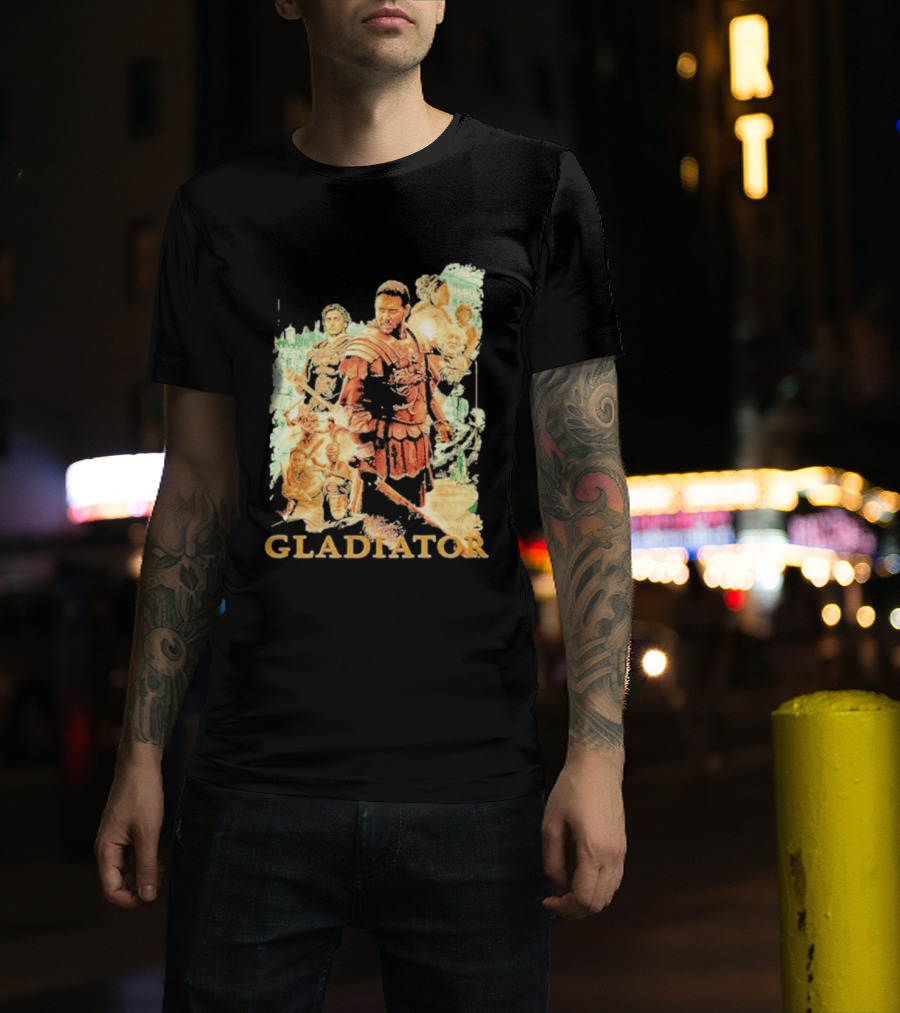 Gladiator Maximus Collage Russell Crowe Roman Warrior Epic T-Shirt