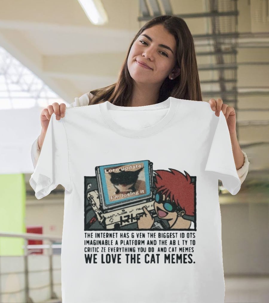 Edward Cowboy Bebop Internet Idiots Cat Memes Lore Update I'm Losing It T-Shirt