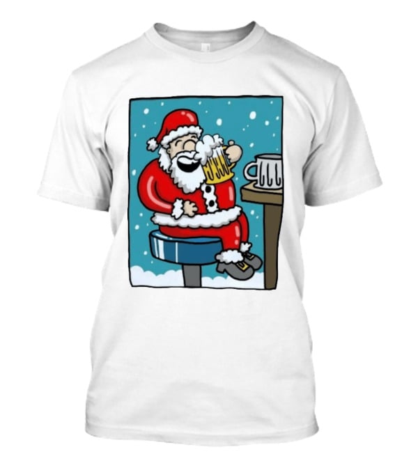 Santa Claus It's The Most Wonderful Time For A Beer Christmas T-Shirt
