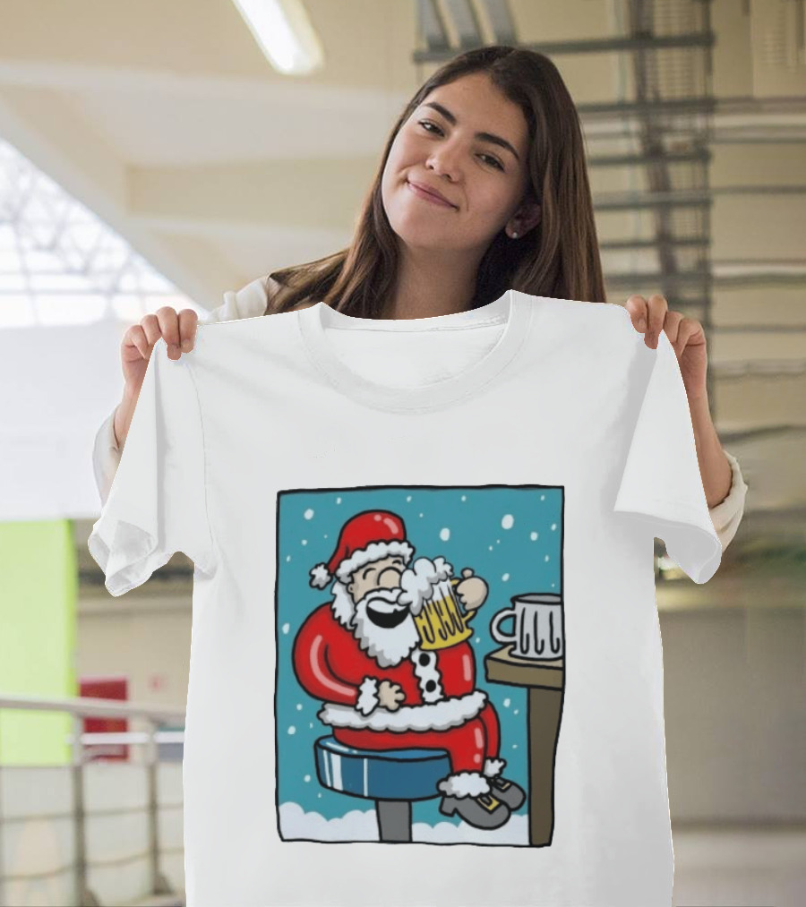 Santa Claus It's The Most Wonderful Time For A Beer Christmas T-Shirt