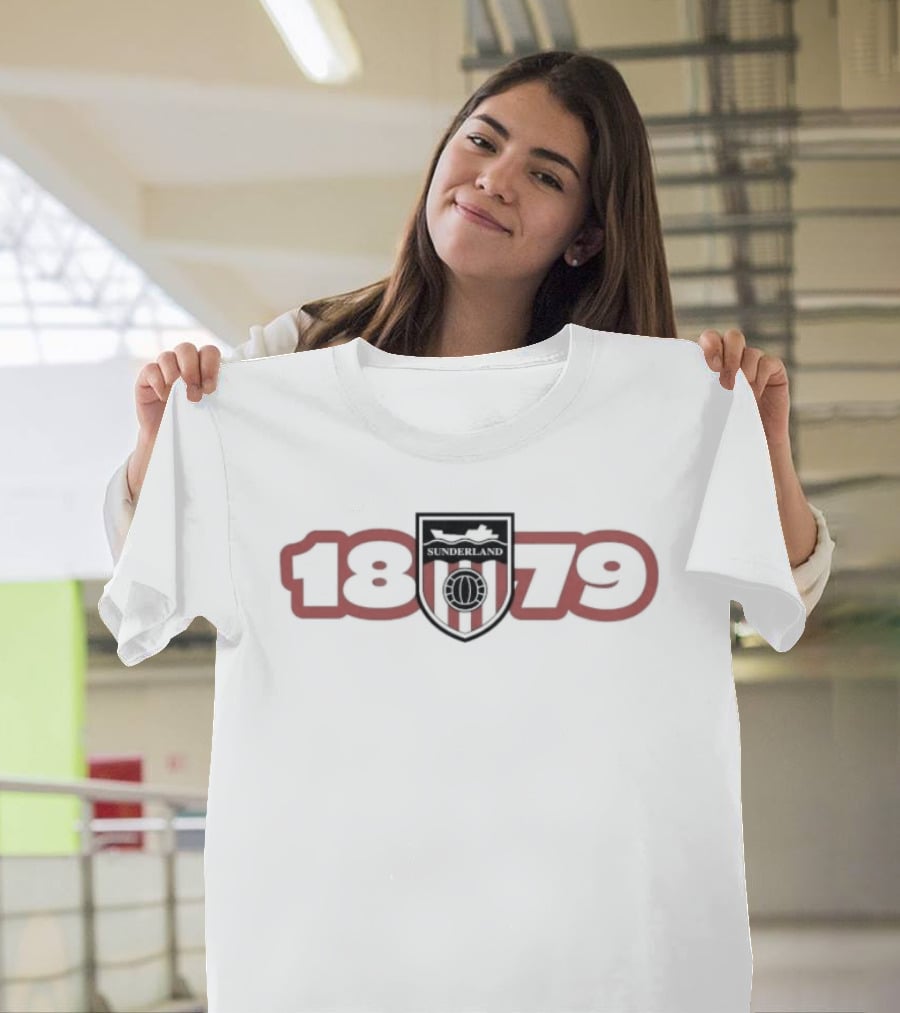 Sunderland AFC 1879 Badge Red Black Football Soccer T-Shirt