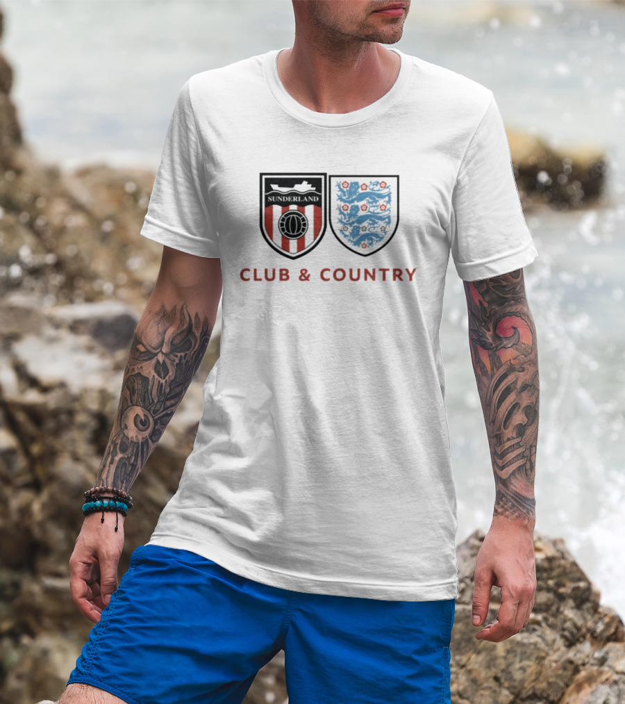 Sunderland Club & Country England Football Crest T-Shirt