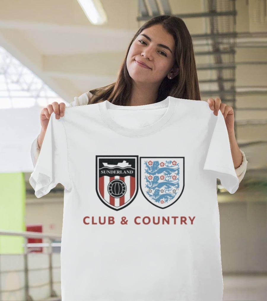 Sunderland Club & Country England Football Crest T-Shirt