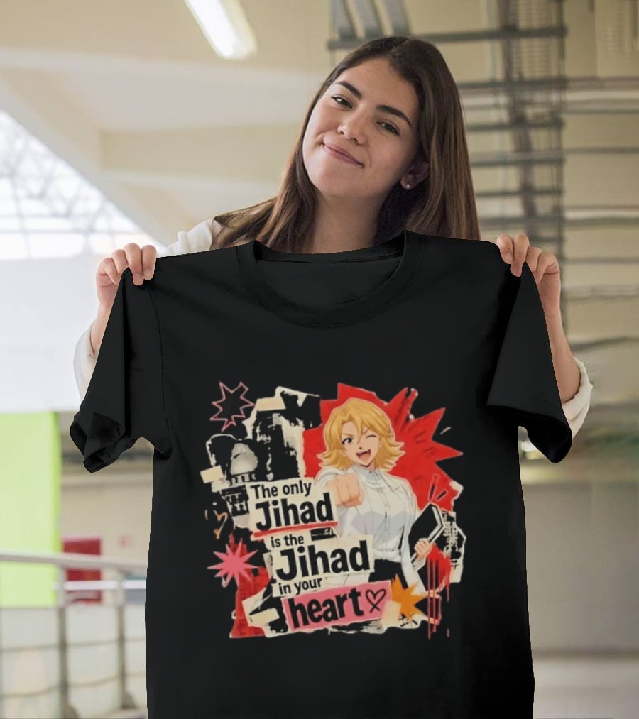 The Only Jihad Is The Jihad In Your Heart Anime Red Black Starburst Manga T-Shirt