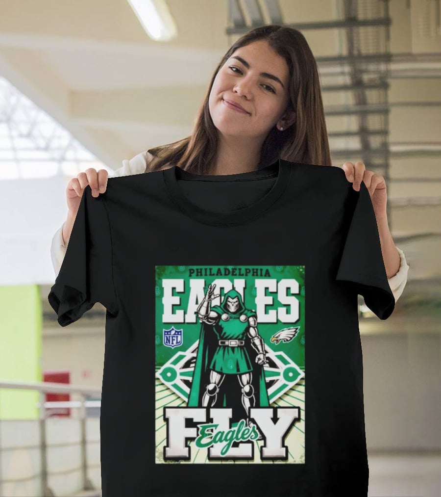 Philadelphia Eagles Doctor Doom NFL Fly Eagles T-Shirt
