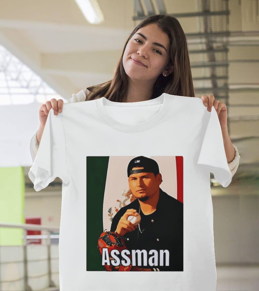 Assman Baseball Player Mexico Flag Baseball Glove Cap T-Shirt