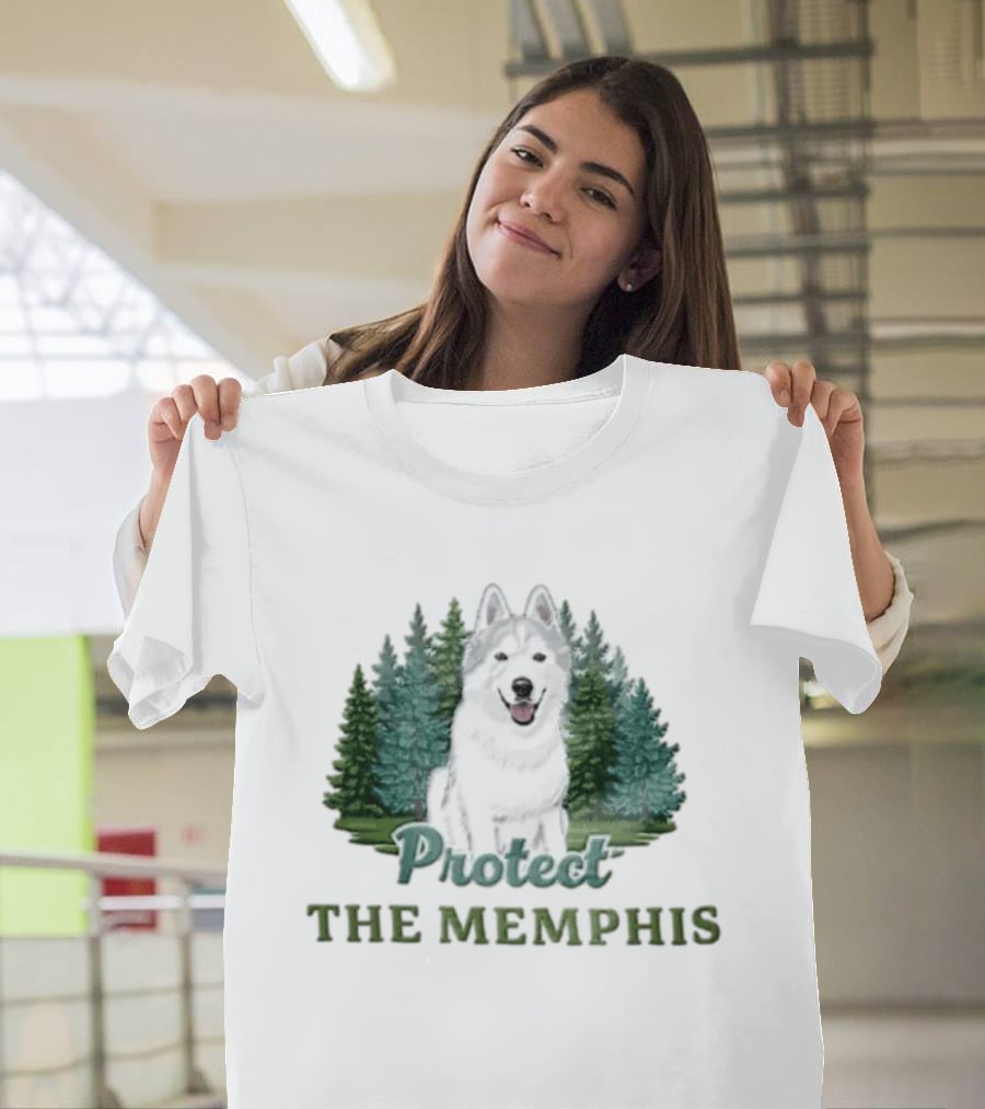 Protect The Memphis Husky Dog Forest Nature Animal T-Shirt