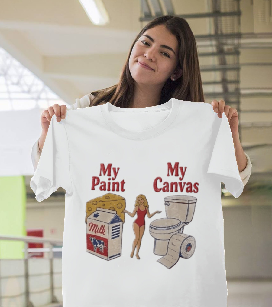 My Paint My Cheese Milk Cow Toilet Paper Humor T-Shirt