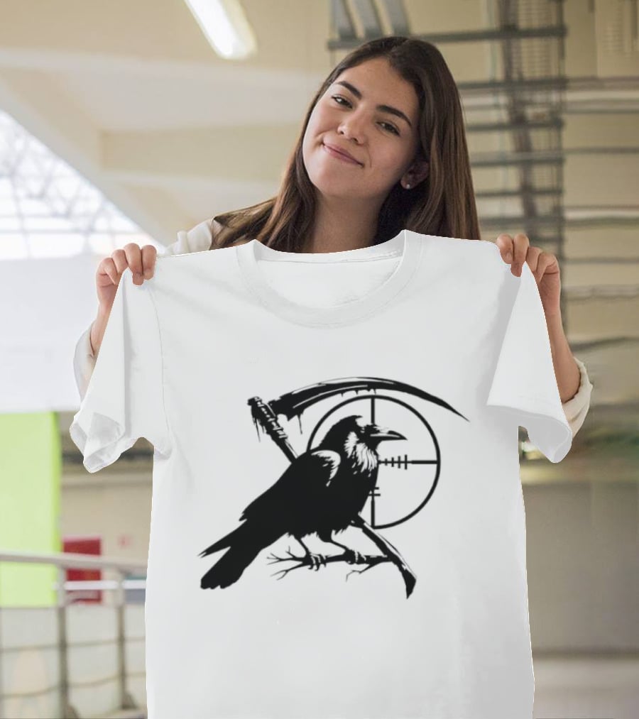 Grim Reaper Raven Sniper Scope Target T-Shirt