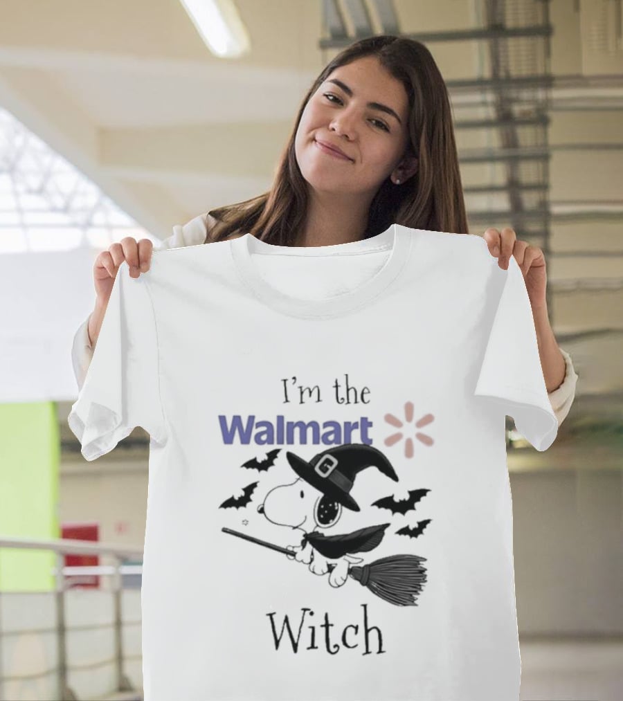 I'm The Walmart Witch Snoopy Halloween 2026 Broomstick Magic T-Shirt