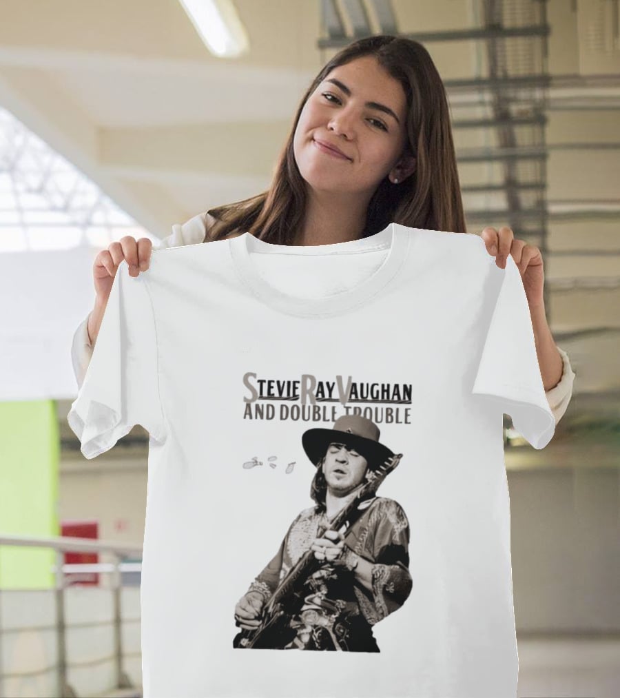 Stevie Ray Vaughan And Double Trouble Live Performance Image T-Shirt