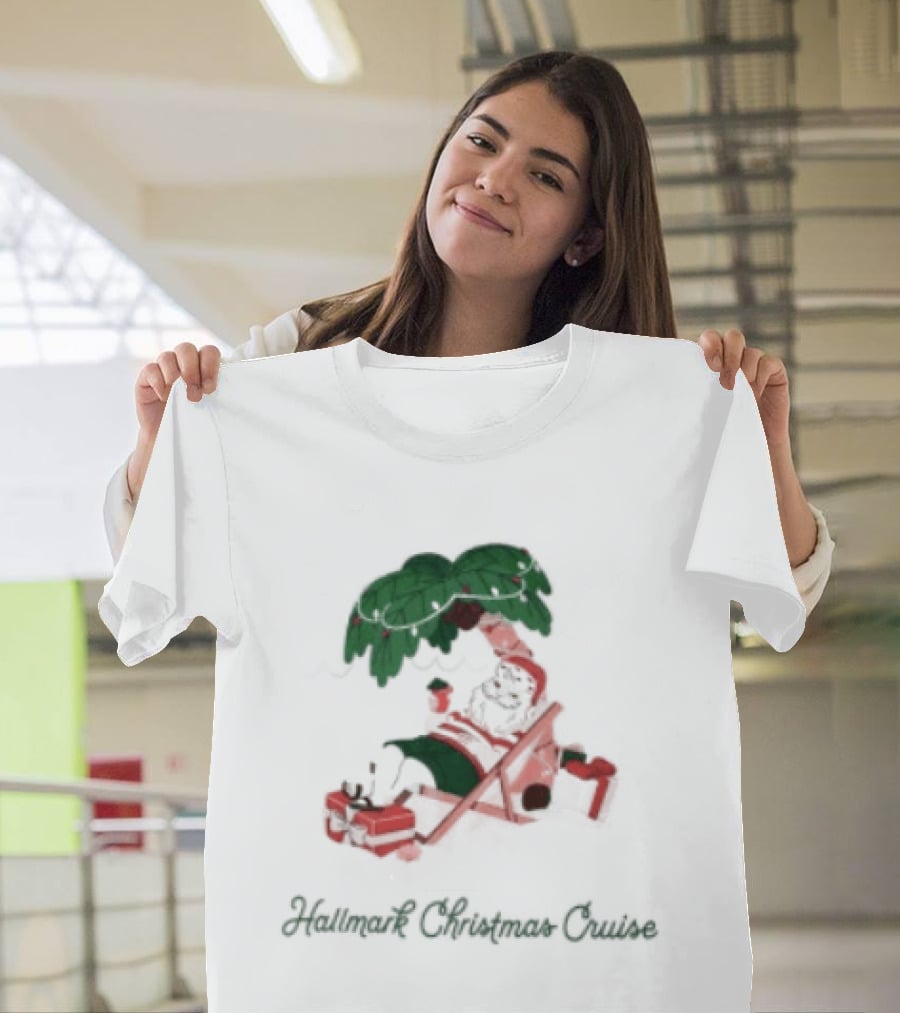 Hallmark Christmas Cruise Store Beach Santa 2026 Holiday Collection T-Shirt