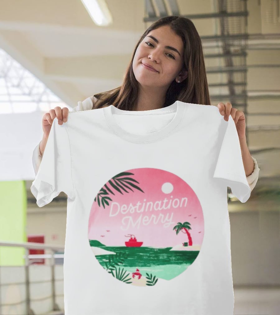 Hallmark Christmas Cruise 2026 Destination Merry White Tropical Getaway T-Shirt