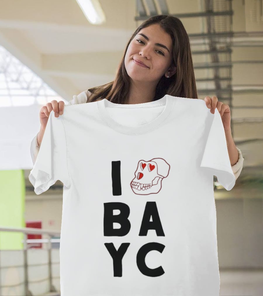 I Love BAYC I Heart Bored Ape Yacht Club NFT Crypto T-Shirt