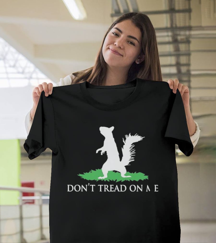 Don't Tread On Me Squirrel Gadsden Flag Missing Letter Puzzle T-Shirt