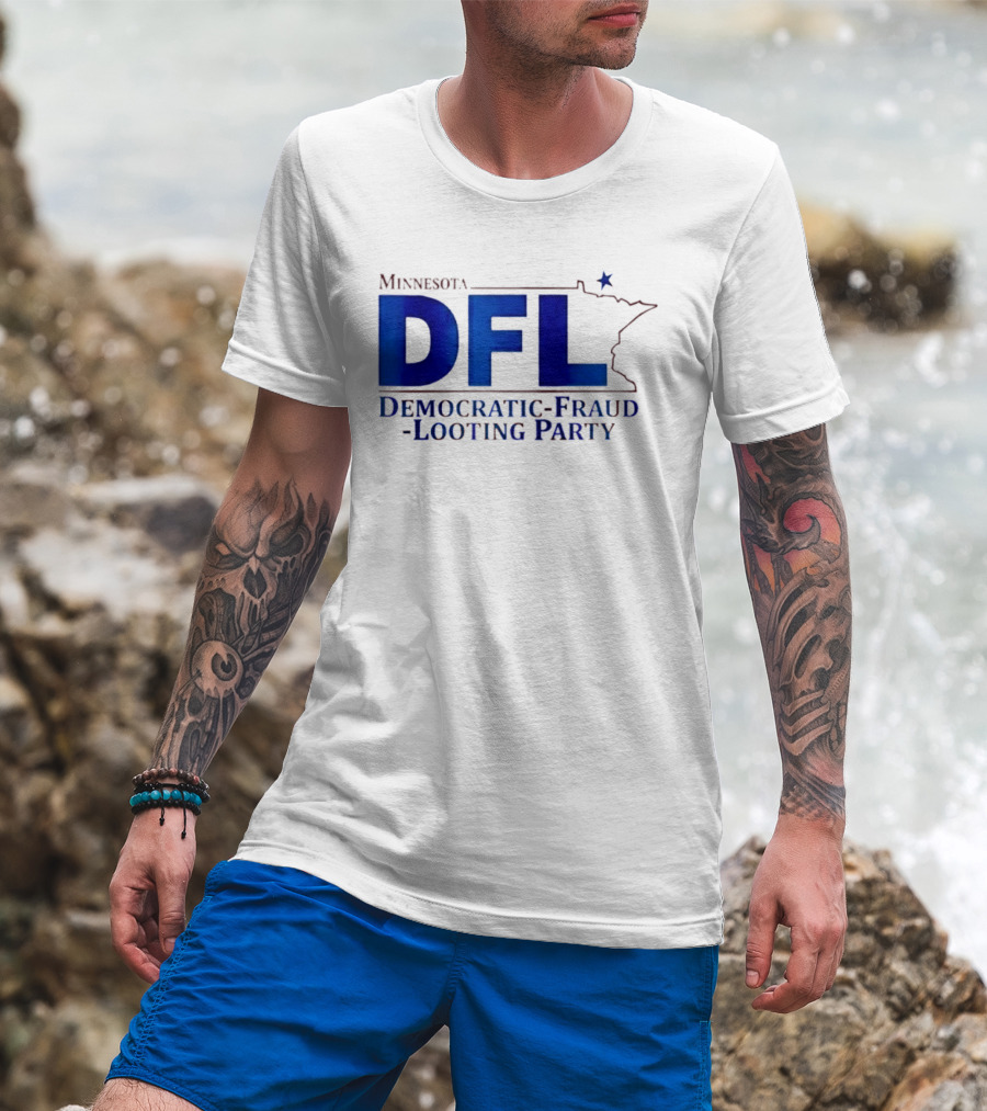 Minnesota DFL Democratic Fraud Looting Party Map Star T-Shirt