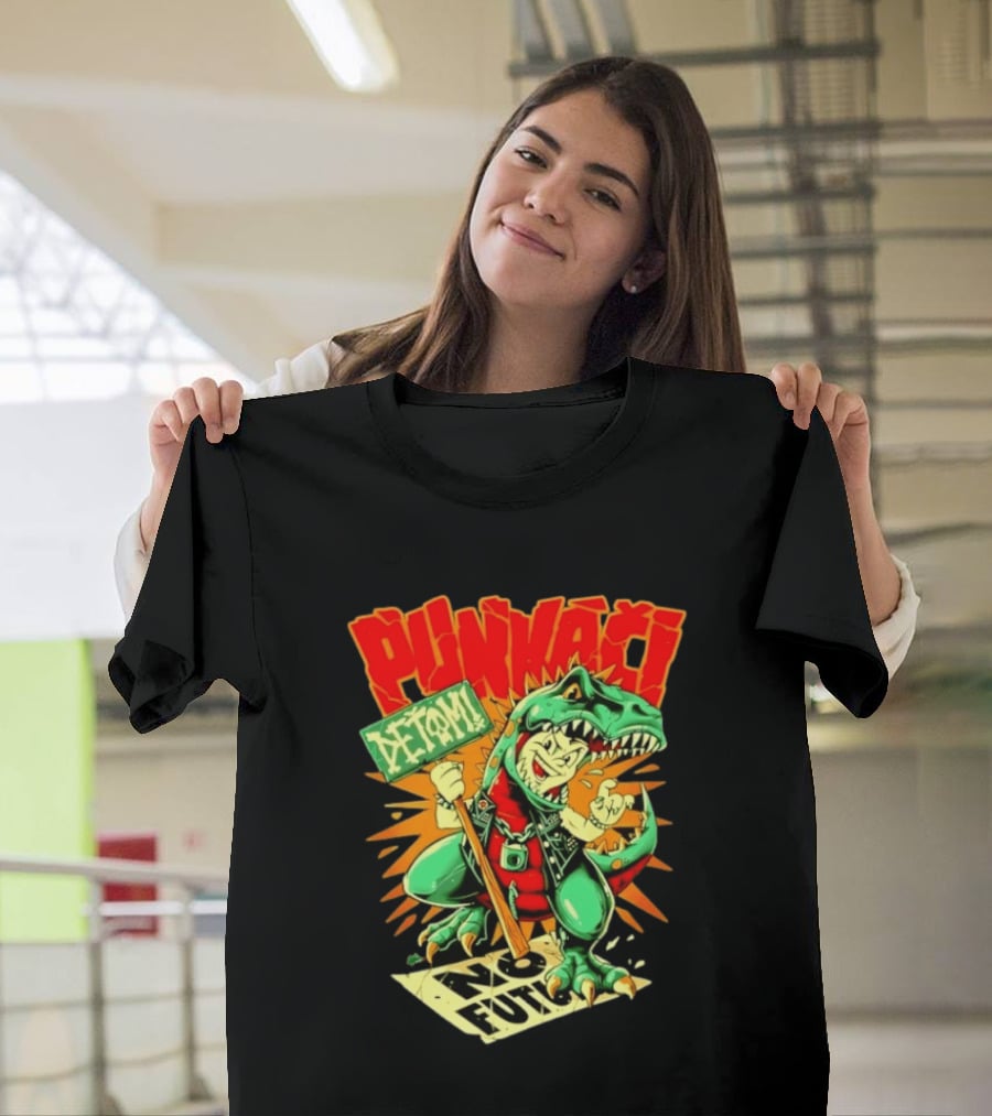 Punkači Deťomi No Future Dinosaur Punk Rock Rebellion T-Shirt