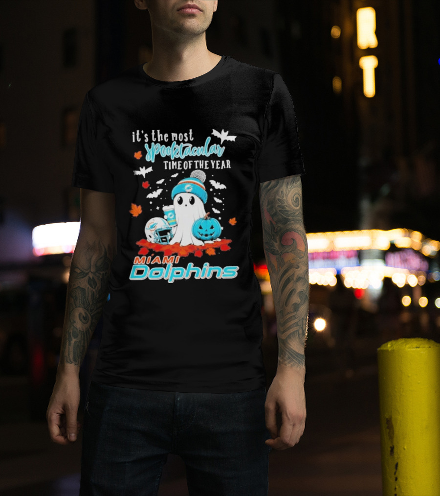 Miami Dolphins Halloween 2026 Most Spooktacular Time Of The Year T-Shirt