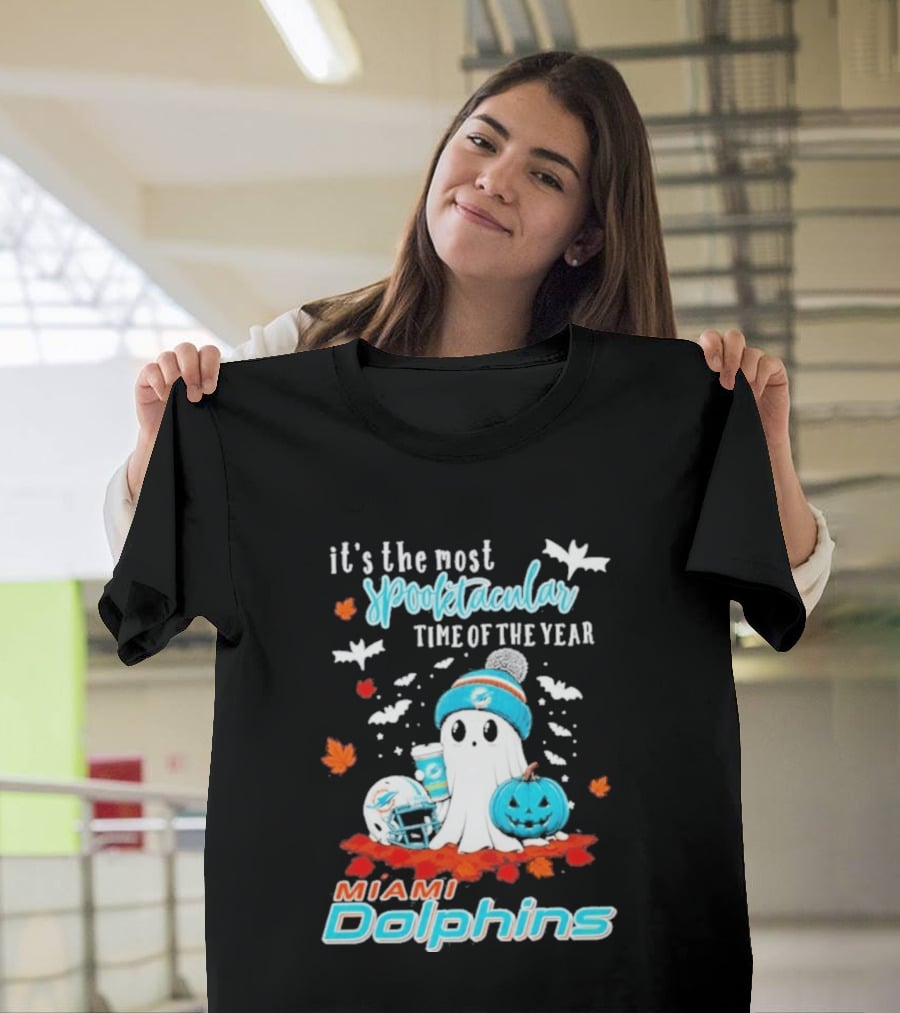 Miami Dolphins Halloween 2026 Most Spooktacular Time Of The Year T-Shirt