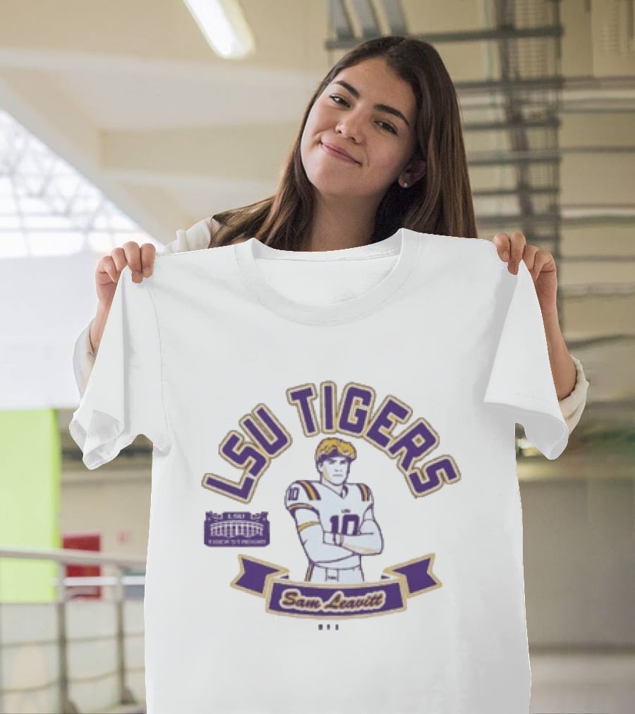 LSU Tigers Sam Leavitt ESPN College Gameday Football T-Shirt