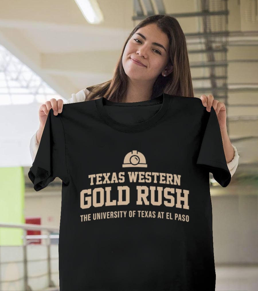 Texas Western Gold Rush The University Of Texas At El Paso Helmet T-Shirt