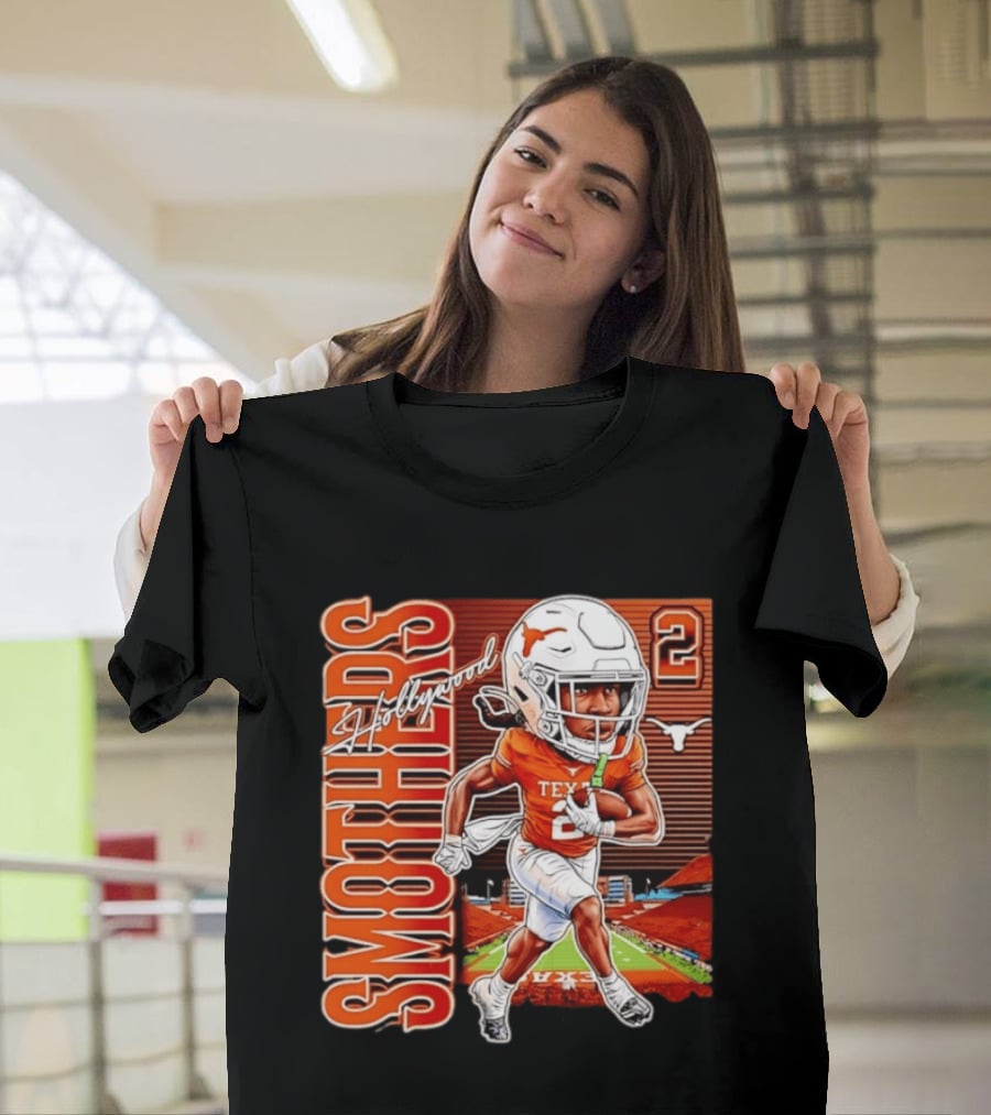 Hollywood Smothers Texas Longhorns Number 2 Football Player Action T-Shirt