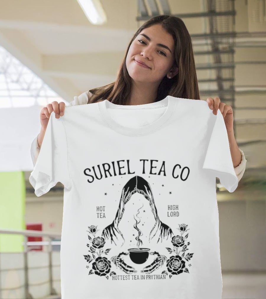Suriel Tea Co Hot Tea High Lord Hottest Tea In Prythian Floral Hooded Figure T-Shirt