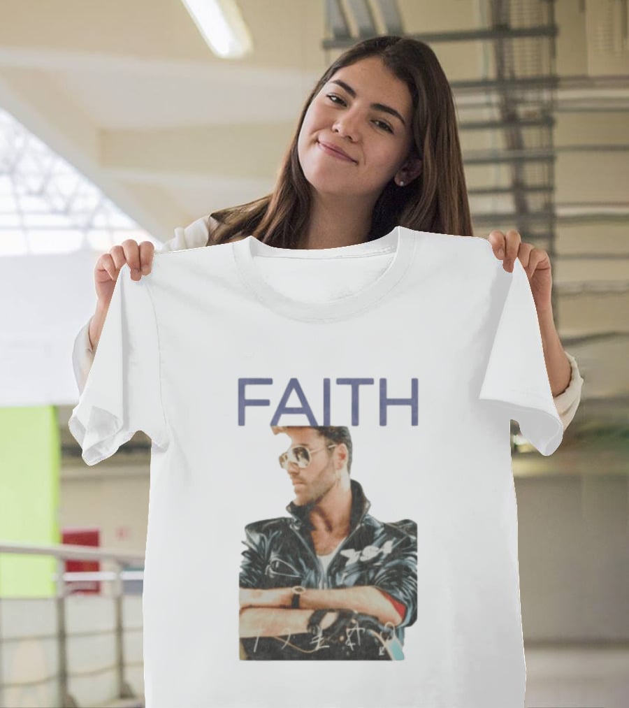 George Michael Faith Tour Leather Jacket And Aviator T-Shirt