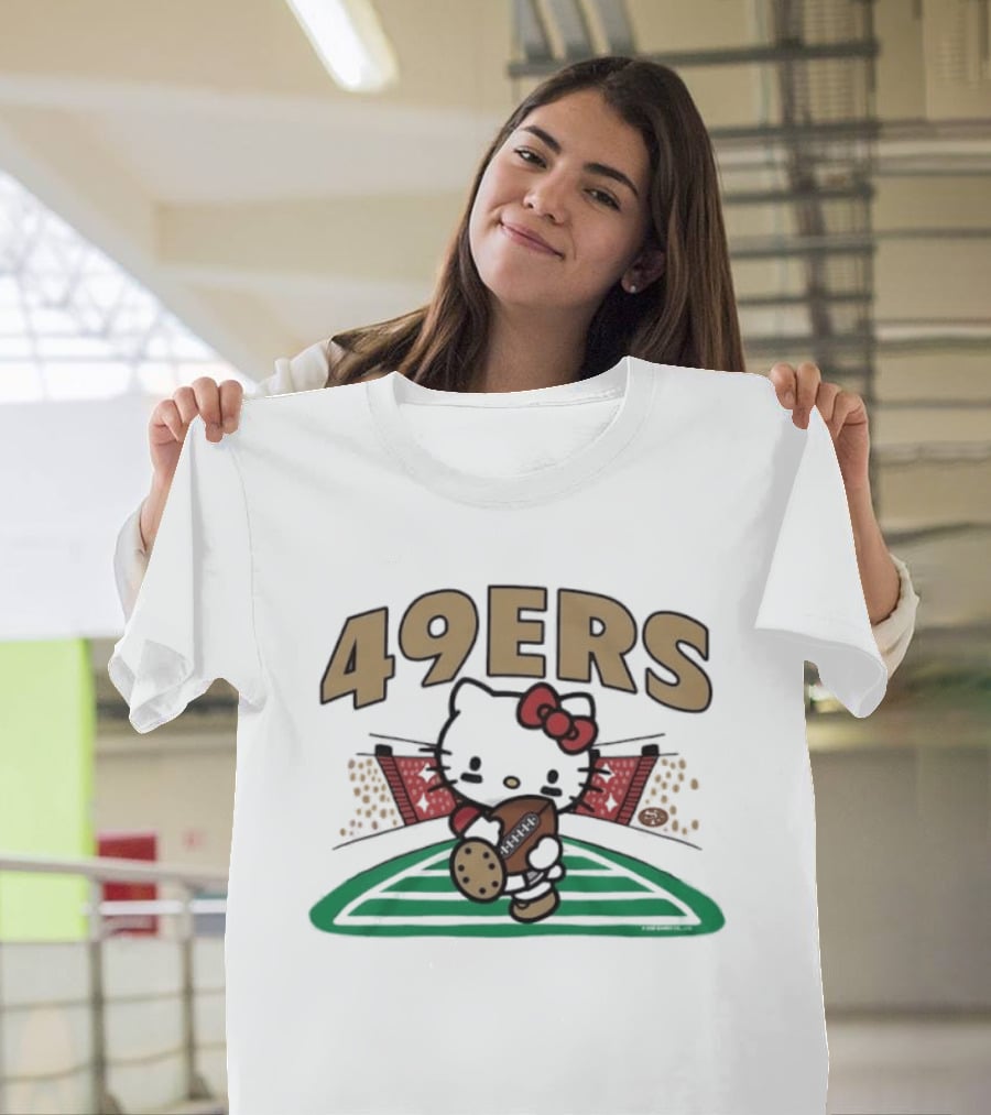 Hello Kitty 49ers Football San Francisco Fan Gear T-Shirt