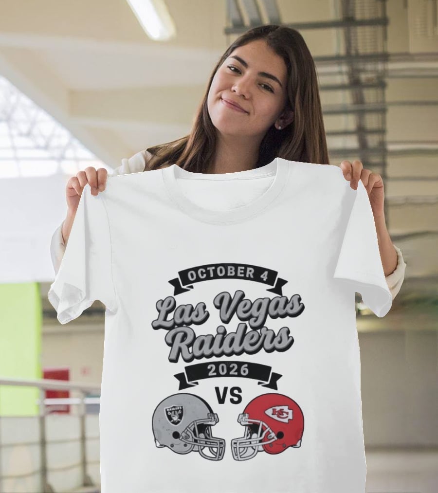 October 4 Las Vegas Raiders 2026 Vs Kansas City Chiefs T-Shirt