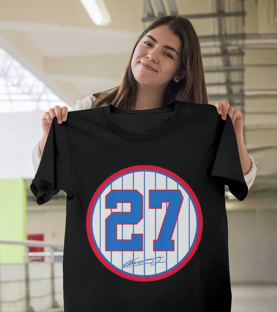 Vladimir Guerrero Number 27 Montreal Expos Team Signed Jersey Patch T-Shirt