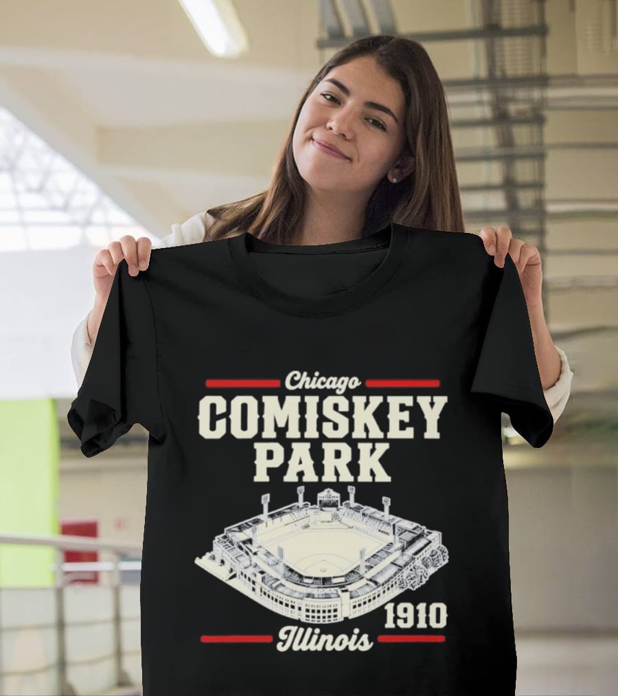 Chicago Comiskey Park 1910 Illinois Historic Baseball Stadium T-Shirt