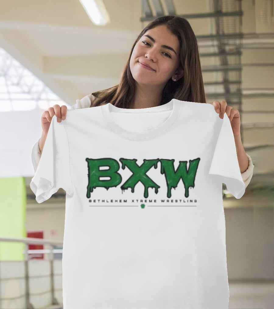 Bethlehem Xtreme Wrestling BXW Dripping Green Letters T-Shirt