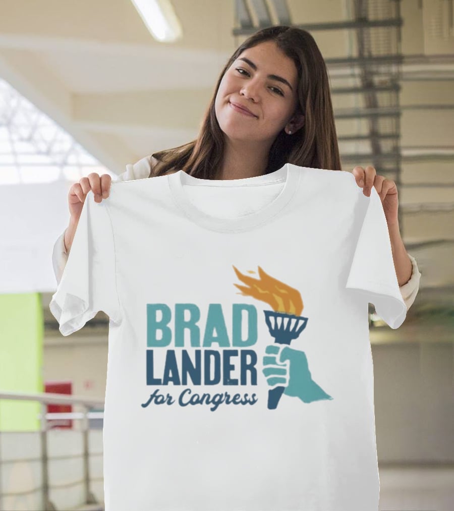 Brad Lander For Congress Torch T-Shirt