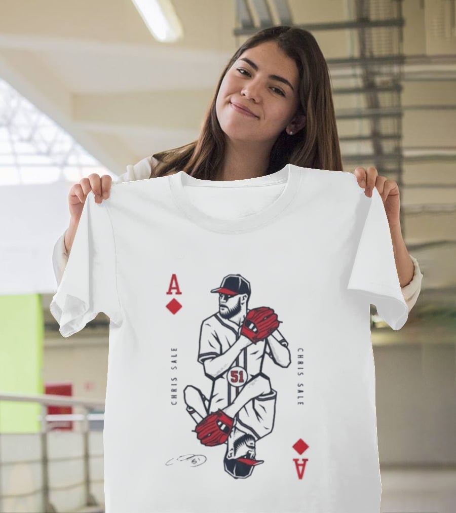 Chris Sale Ace Of Diamonds Playing Card MLB Baseball T-Shirt