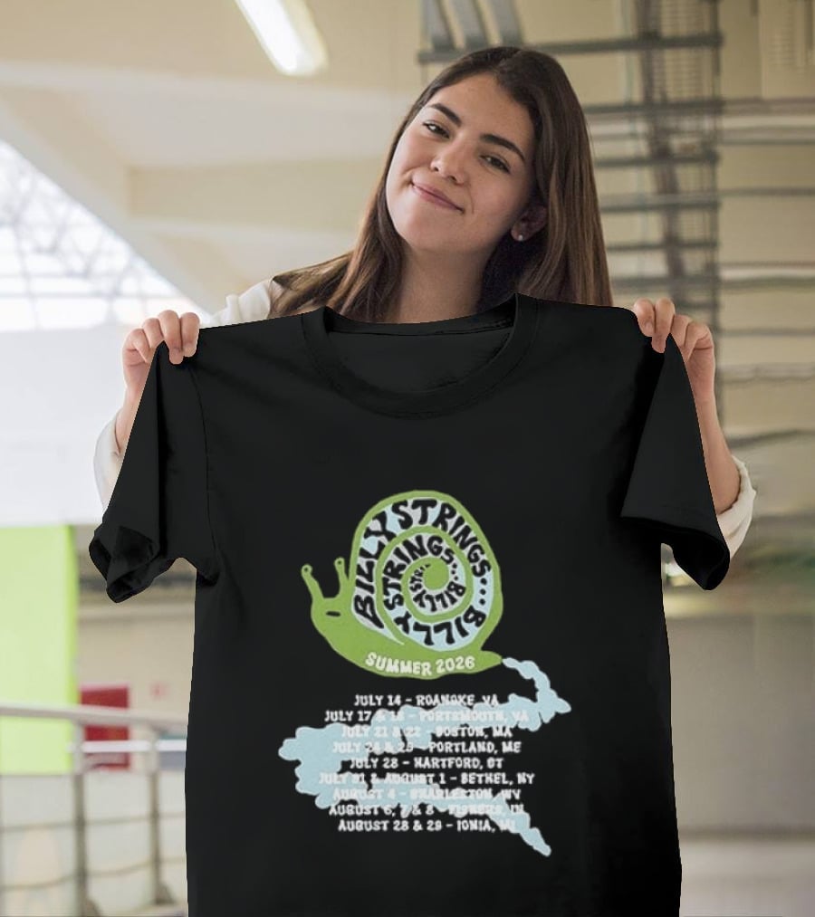 Billy Strings Summer 2026 Snail Tour Dates July August Schedule T-Shirt