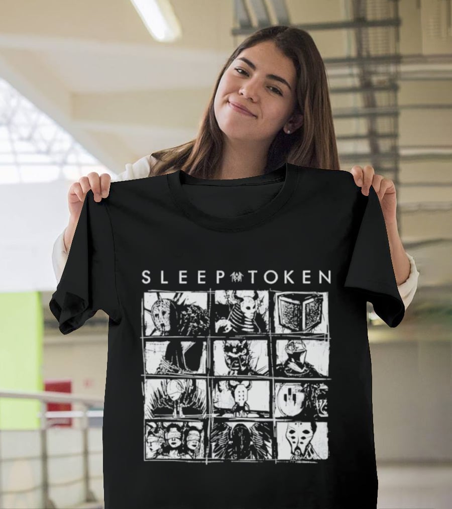 Sleep Token Band Grid Metal Music T-Shirt
